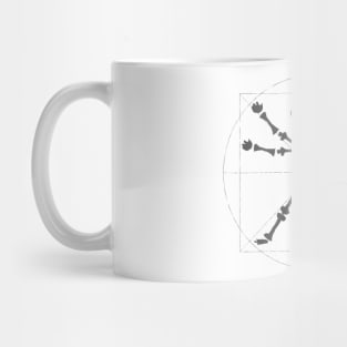 vitruvian skeleton negative Mug